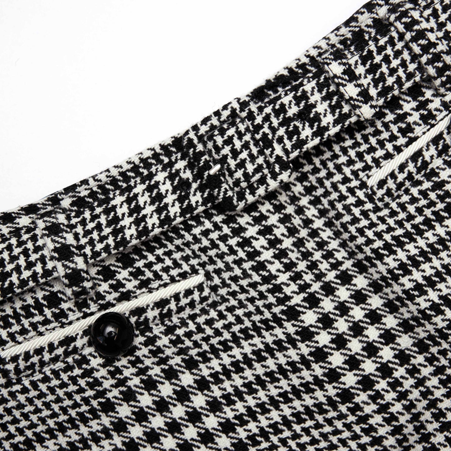 Houndstooth Kristal Kenarlı Ceket