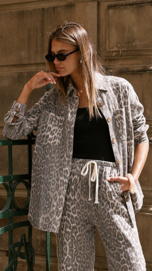 Vox Ceket - Leopar Desenli