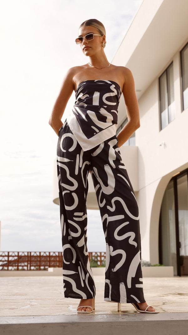 Caterina Pantolon - Siyah/Kum York