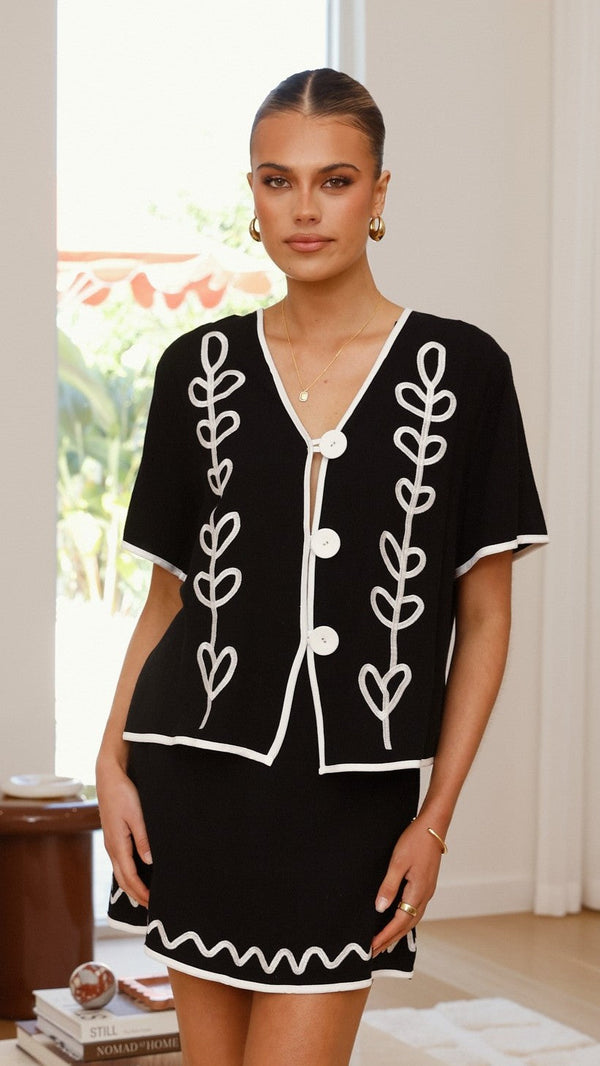 Easton Üst - Siyah / Beyaz