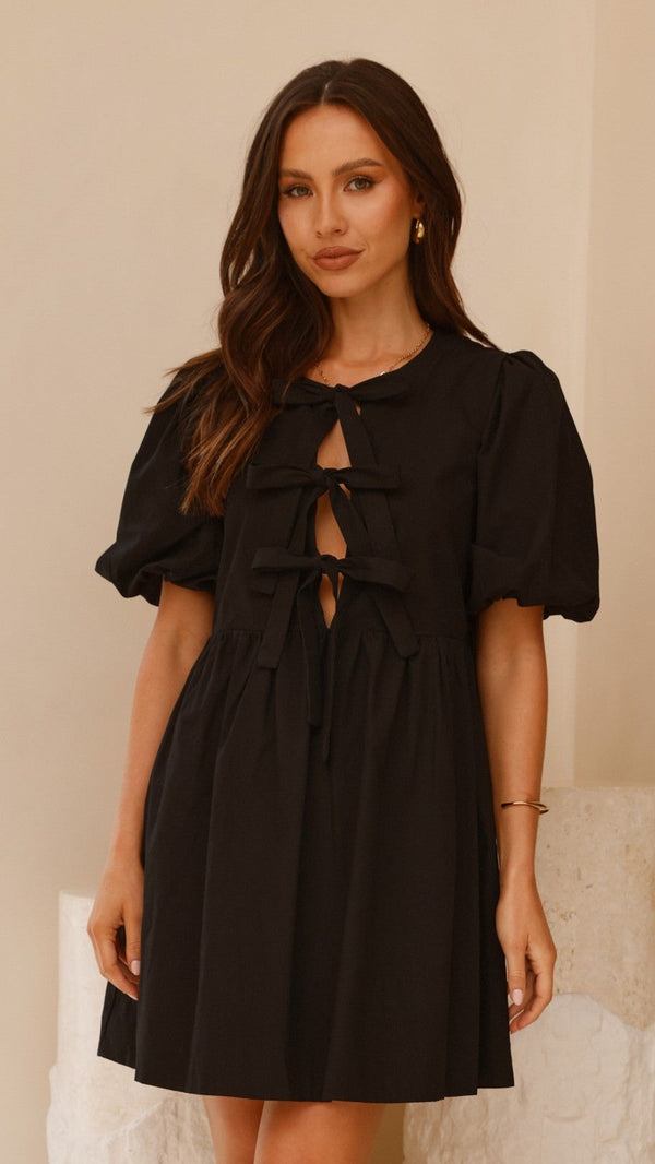 Arana Mini Elbise - Siyah