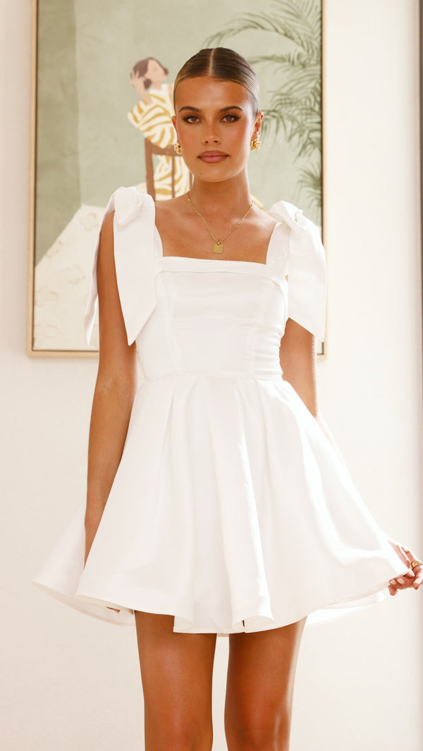 Annette Mini Elbise - Beyaz