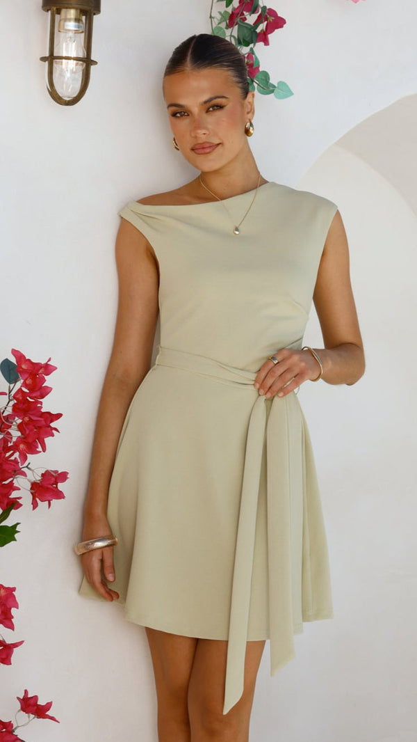 Gem Mini Elbise - Adaçayı