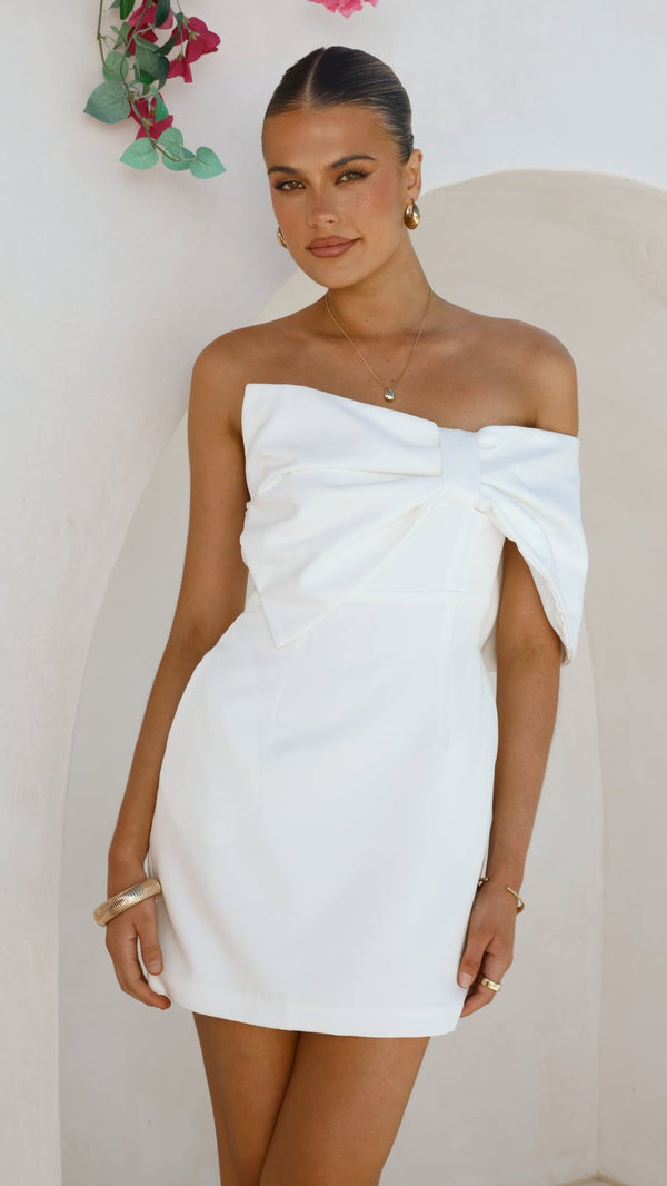 Briella Mini Elbise - Beyaz