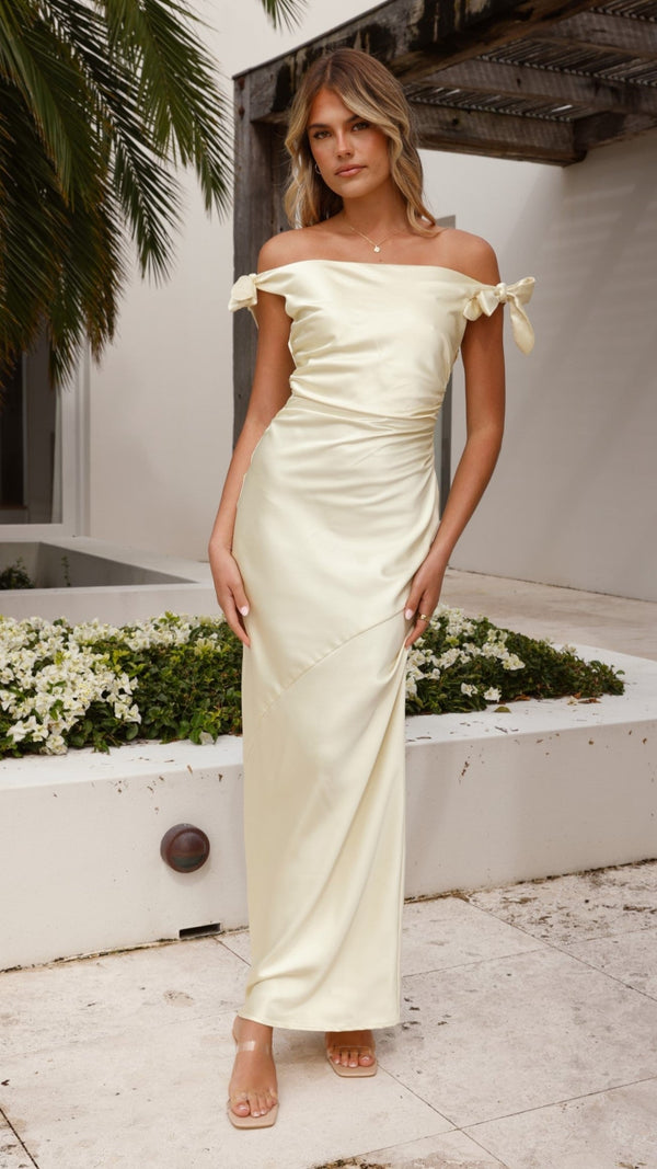 Frida Maxi Elbise - Sarı