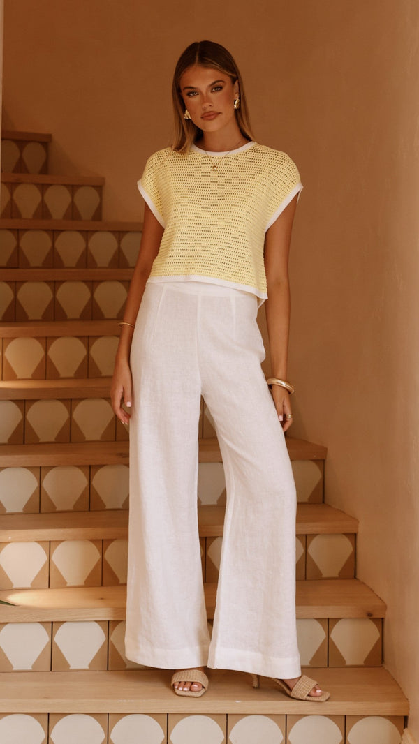 Shoreline Tığ İşi Üst - Sarı