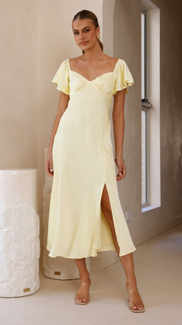 Louisa Midi Elbise - Sarı