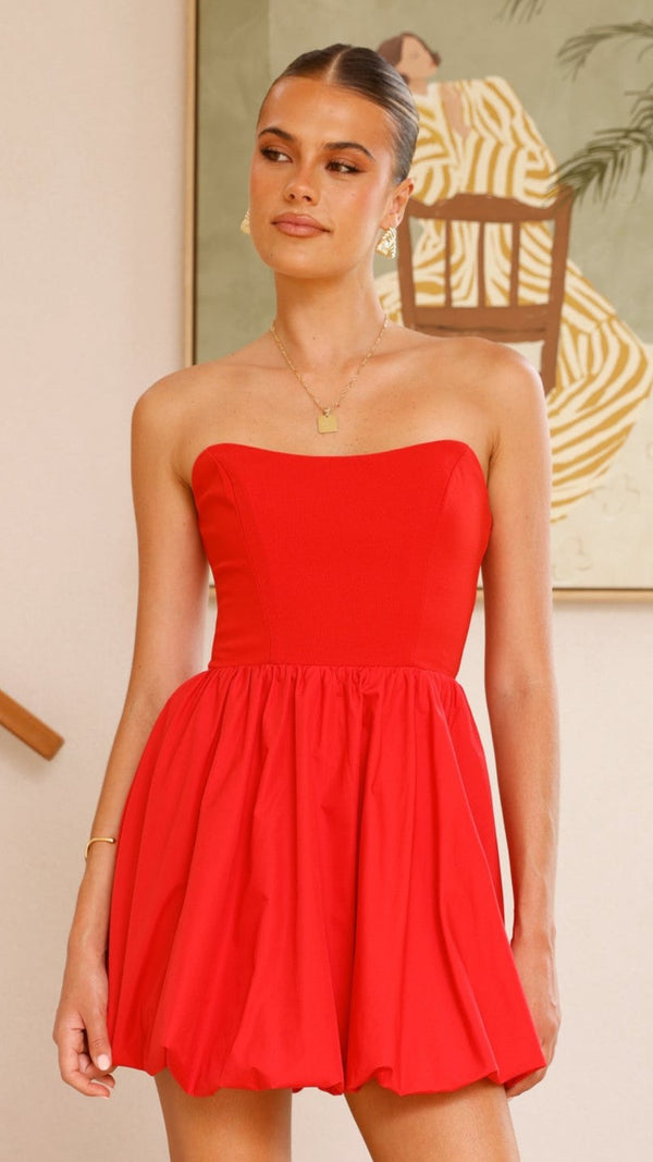 Dandy Mini Elbise - Kırmızı