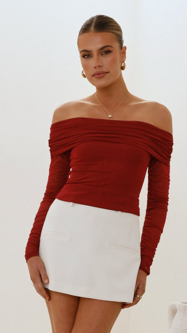 Isadora Omuz Açık Üst - Şarap