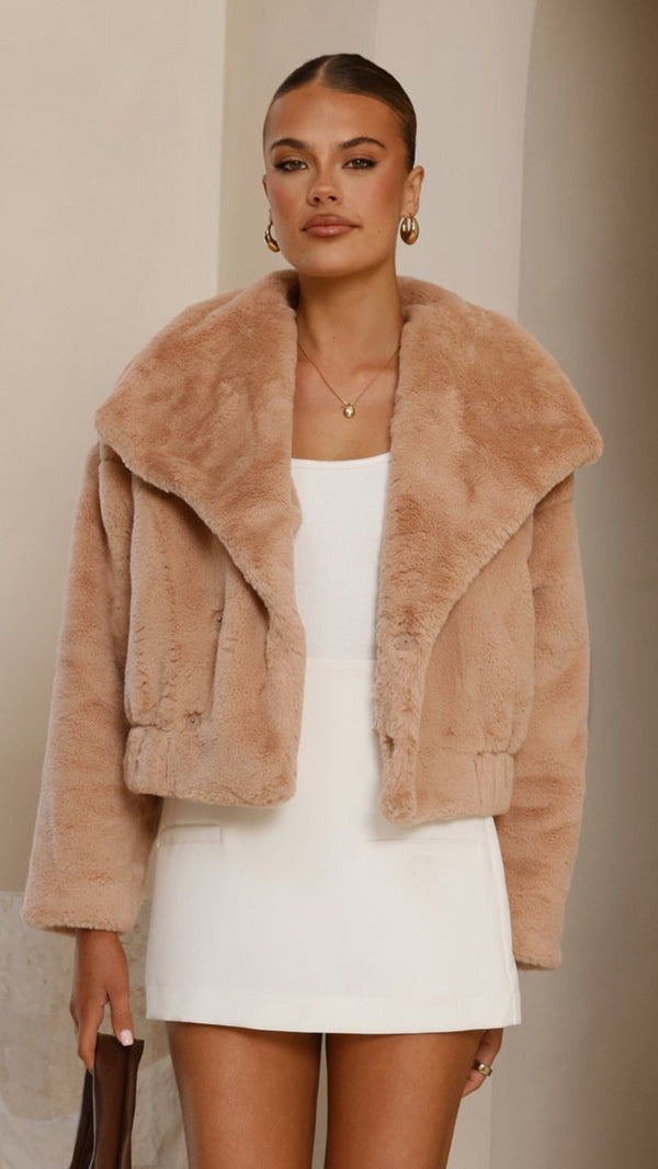 Tulum Kısa Ceket - Deve Tüyü