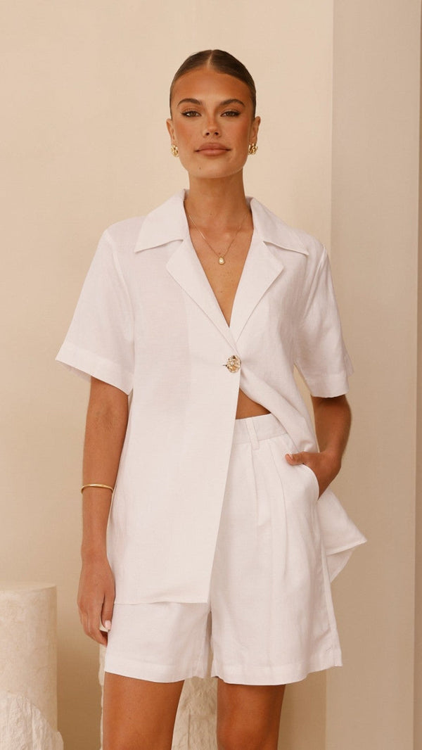 Emmaline Şort - Beyaz