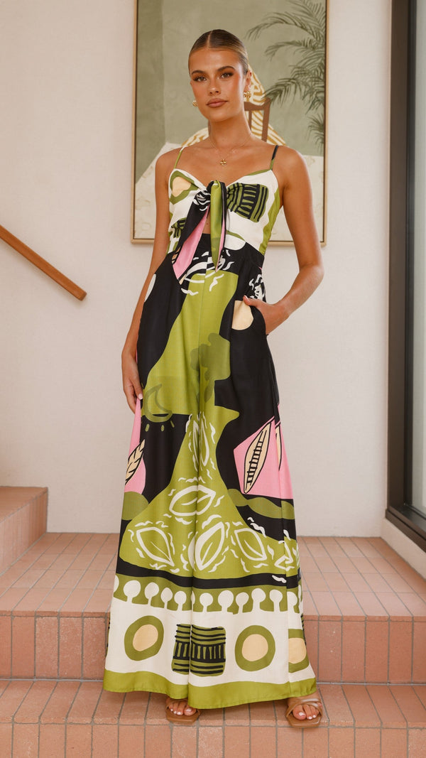 Teresa Tulum - Yeşil/Pembe