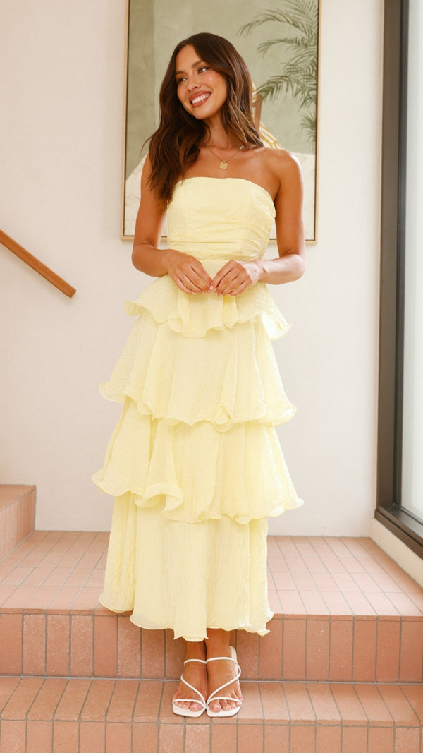 Lanica Uzun Elbise - Sarı