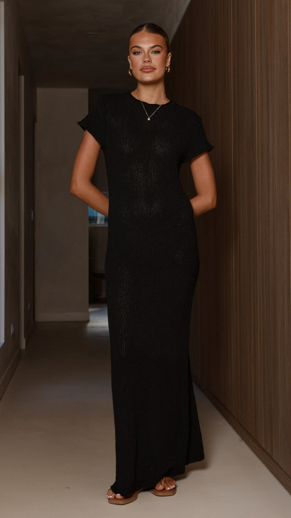 Valise Uzun Elbise - Siyah