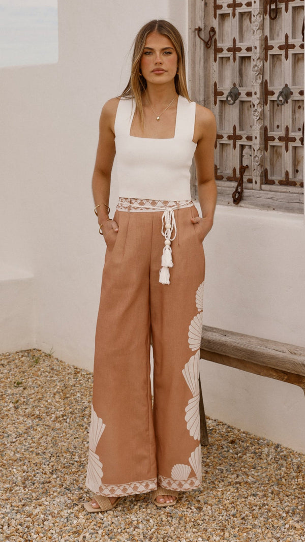 Tessa Geniş Paça Pantolon - Siena