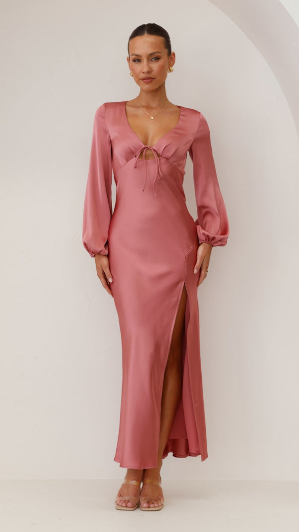 Brigitte Maxi Elbise - Baked Rose