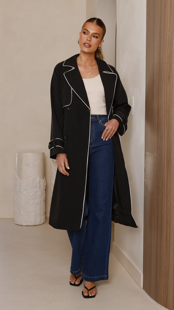 Blanca Trençkot - Siyah