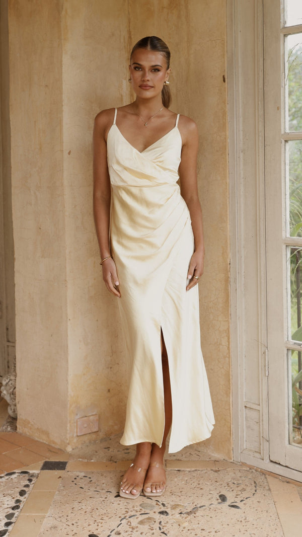 Elsa Midi Elbise - Sarı