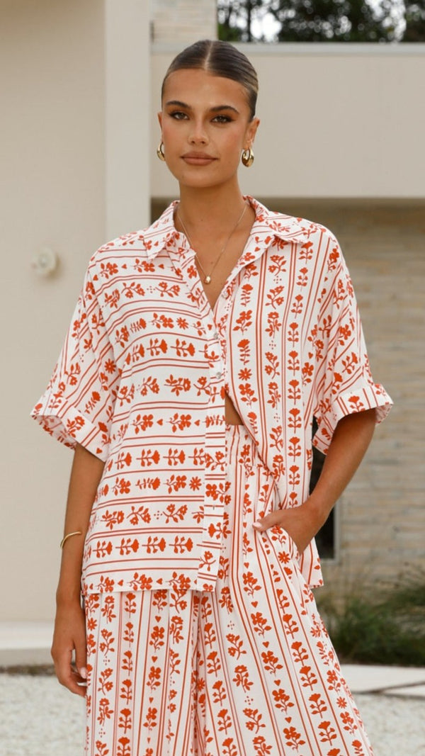 Daley Düğmeli Gömlek - Floral Love