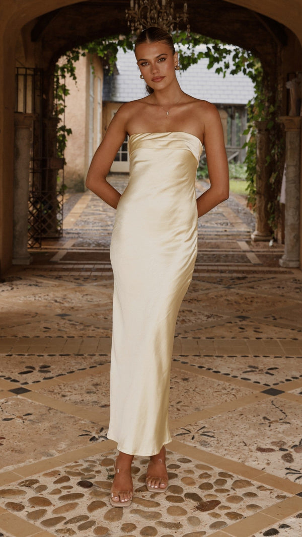 Gisele Maxi Elbise - Sarı