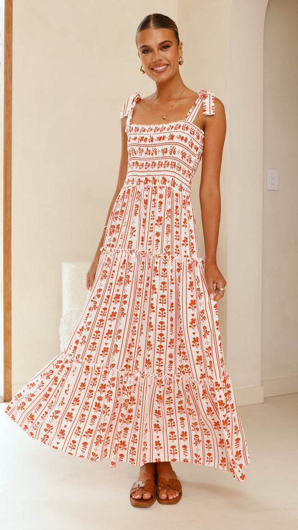 Cherish Maxi Elbise - Floral Love