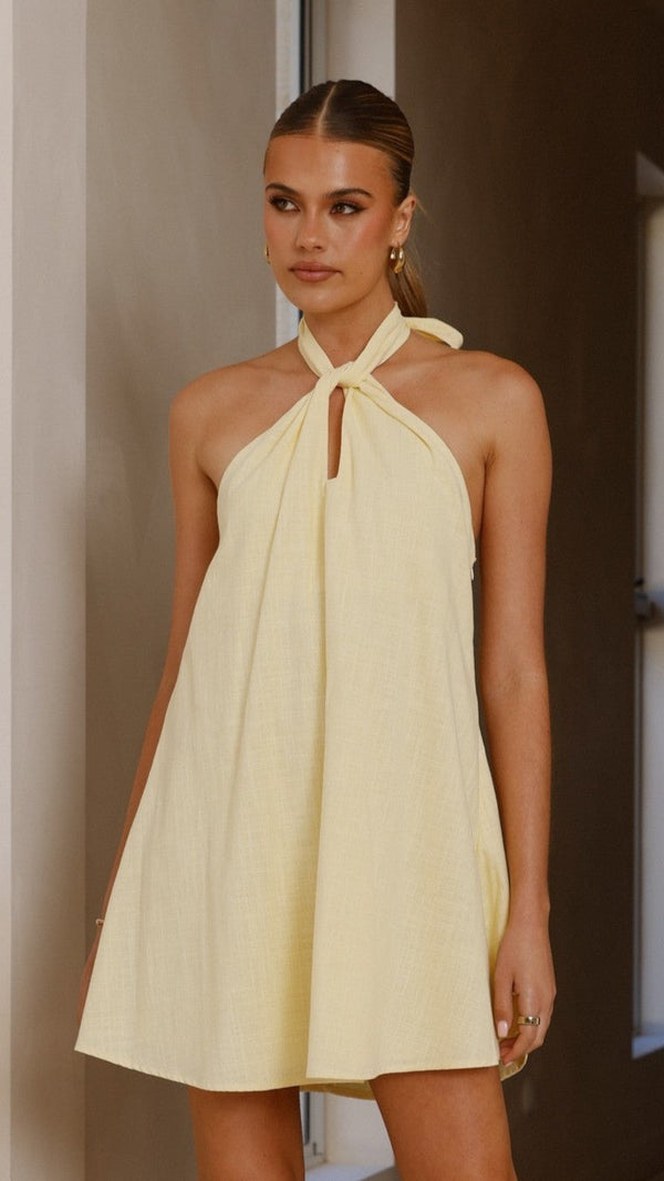 Maja Mini Elbise - Sarı