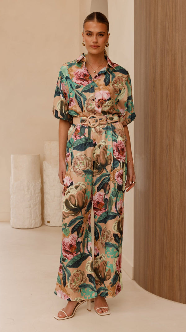 Becca Geniş Paça Pantolon - Mocha Rose