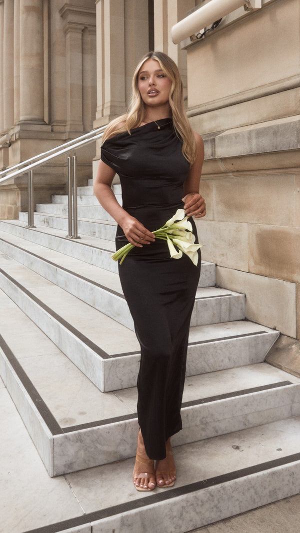 Harlowe Uzun Elbise - Siyah