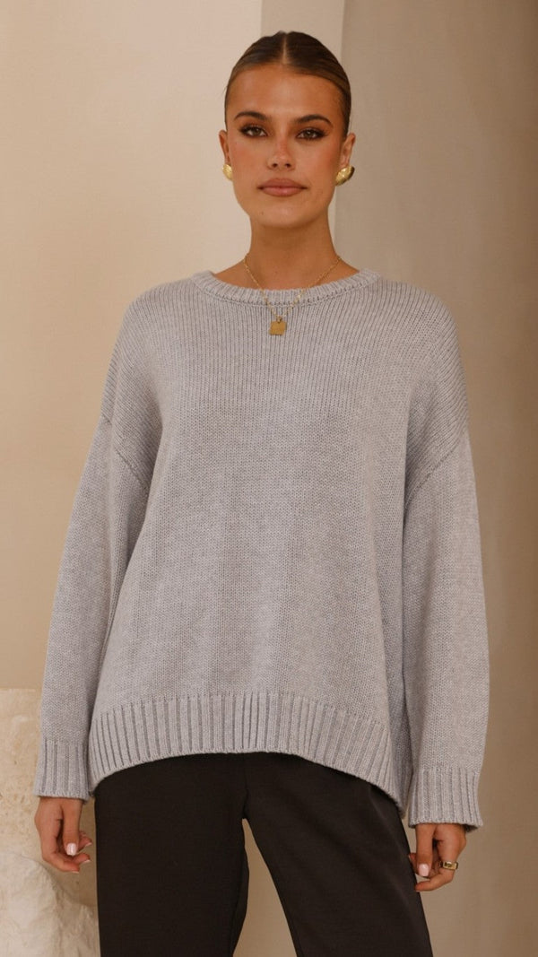 Dara Örgü Kazak - Gri