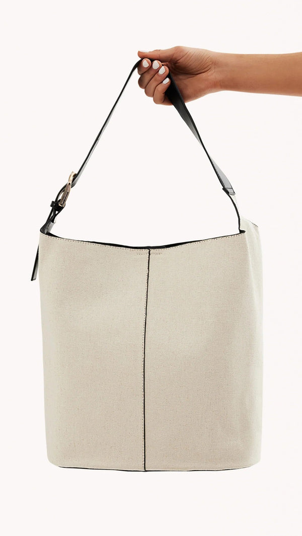 Cali Omuz Çantası - Kemik Keten