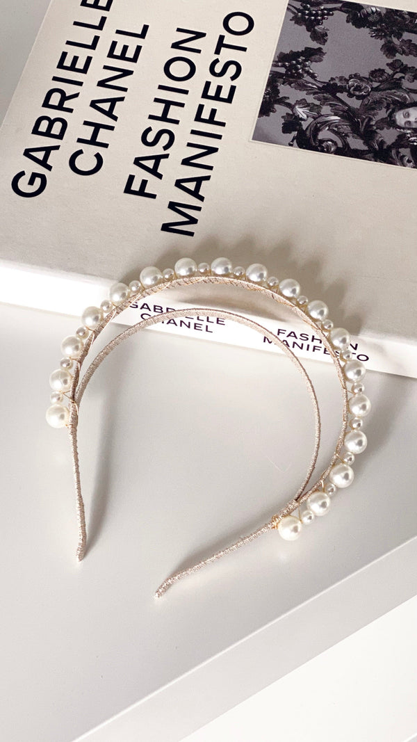 Whitney Başlık - Altın/İnci