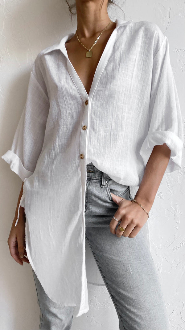 Vesper Kısa Kollu Üst - Beyaz