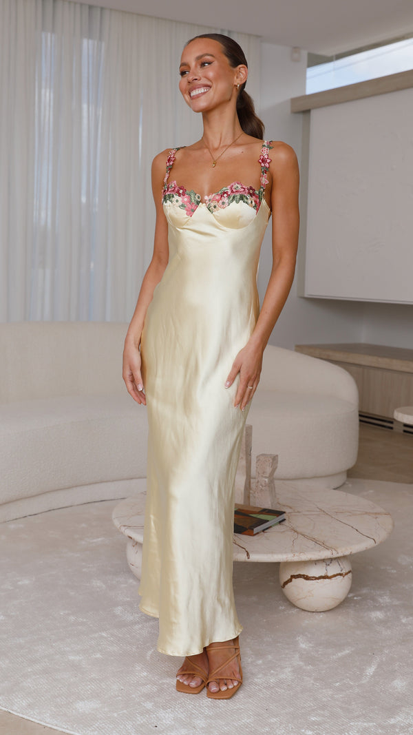 Aurora Maxi Elbise - Sarı