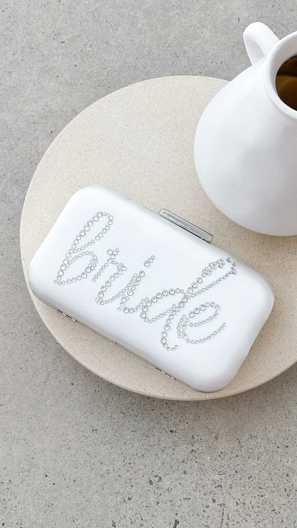 Bride To Be Saten Çanta - Gümüş