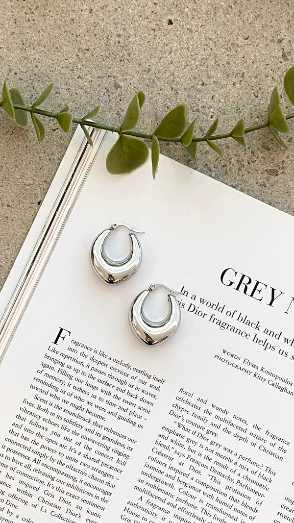 Arya Halka Küpeler - Gümüş