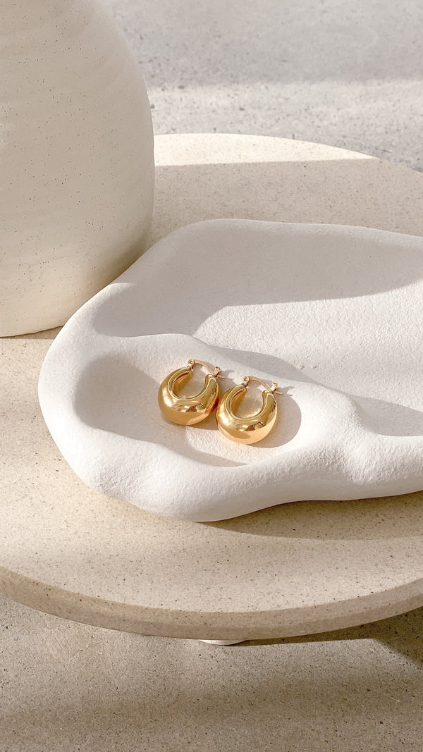 Forte Halka Küpeler - Altın