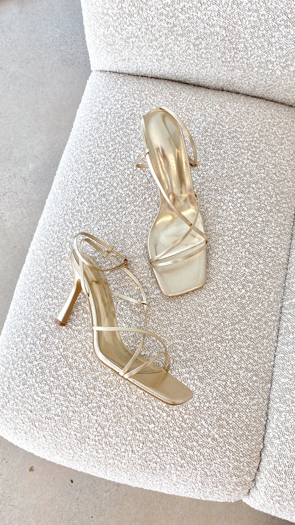 Stevie Topuklu - Altın Metalik