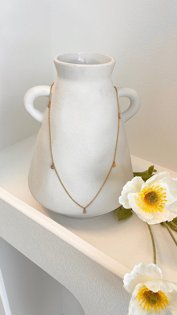 Diamanté Damla 18 Ayar Altın Kaplama Kolye - Altın