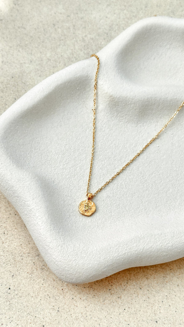 Ağustos Doğum Taşı Kolye - Peridot