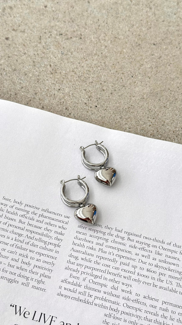 Varick Kalp Küpeler - Gümüş