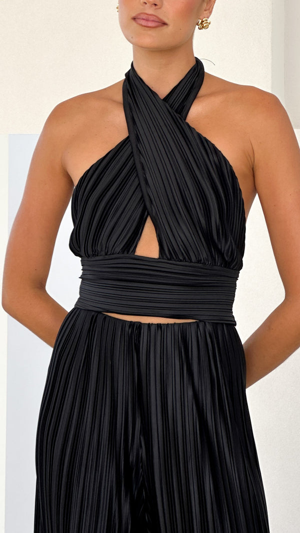 Frances Halter Yaka Üst - Siyah