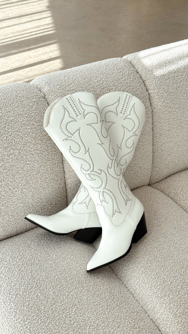 Zelma Botları - Beyaz