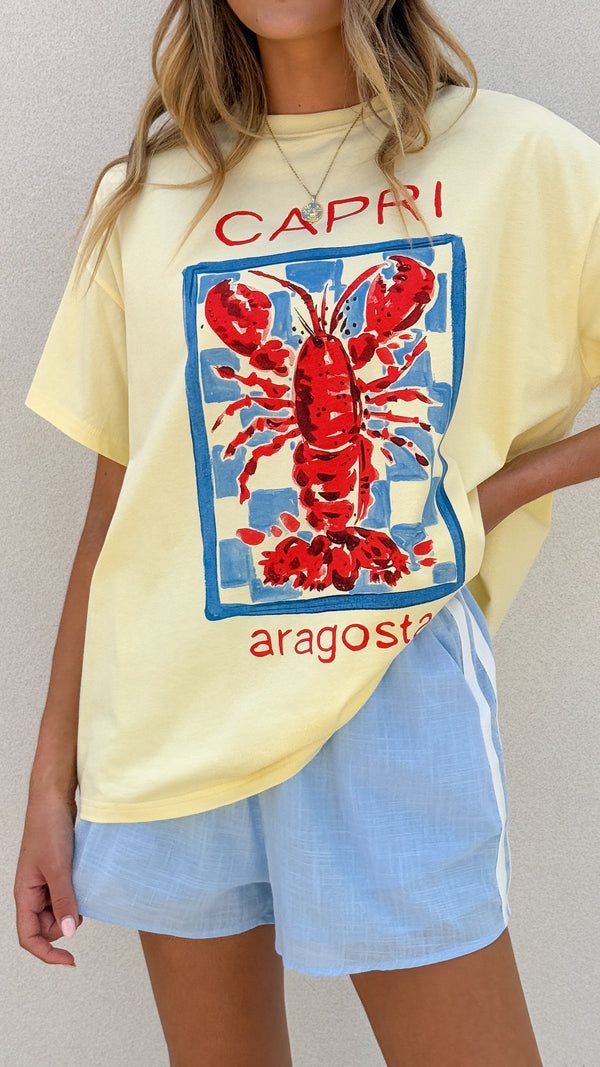 Capri Aragosta Üst Ve Şort Takımı - Sarı/Mavi