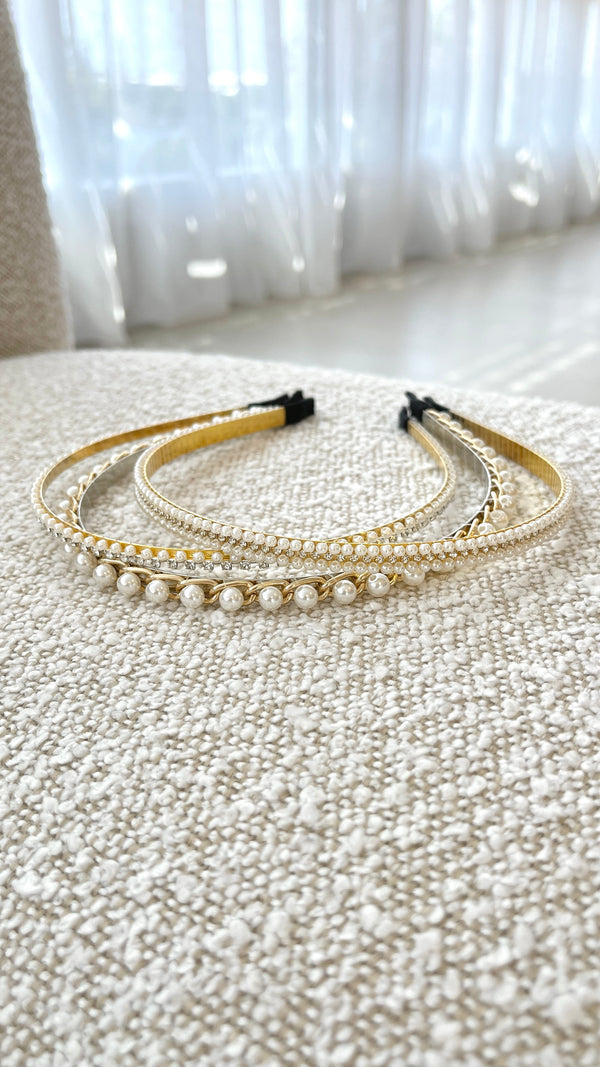 Andrea Saç Bandı Seti - İnci