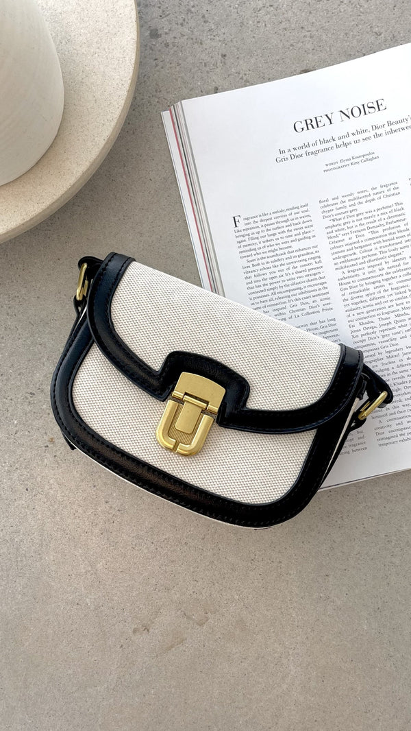 Isobel Kumaş Eyer Çapraz Askılı Çanta - Siyah