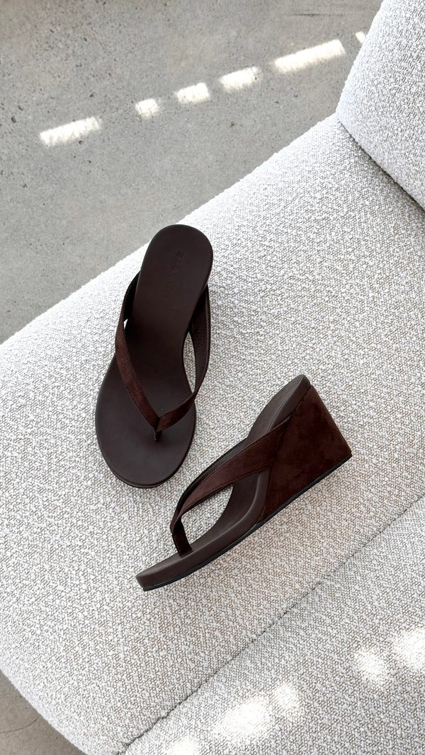 Ravyn Topuk - Koyu Kakao Süet