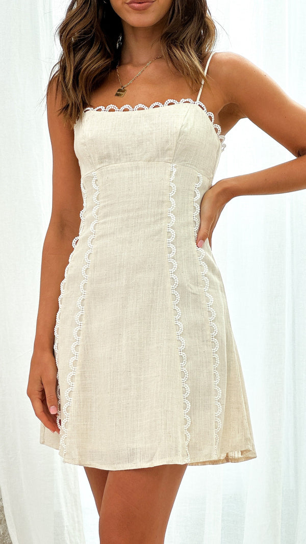 Cartia Mini Elbise - Bej