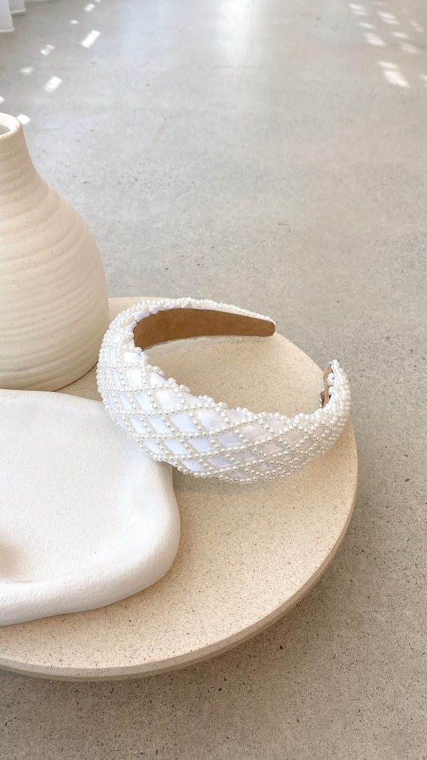 Valencia Kafa Bandı - Beyaz