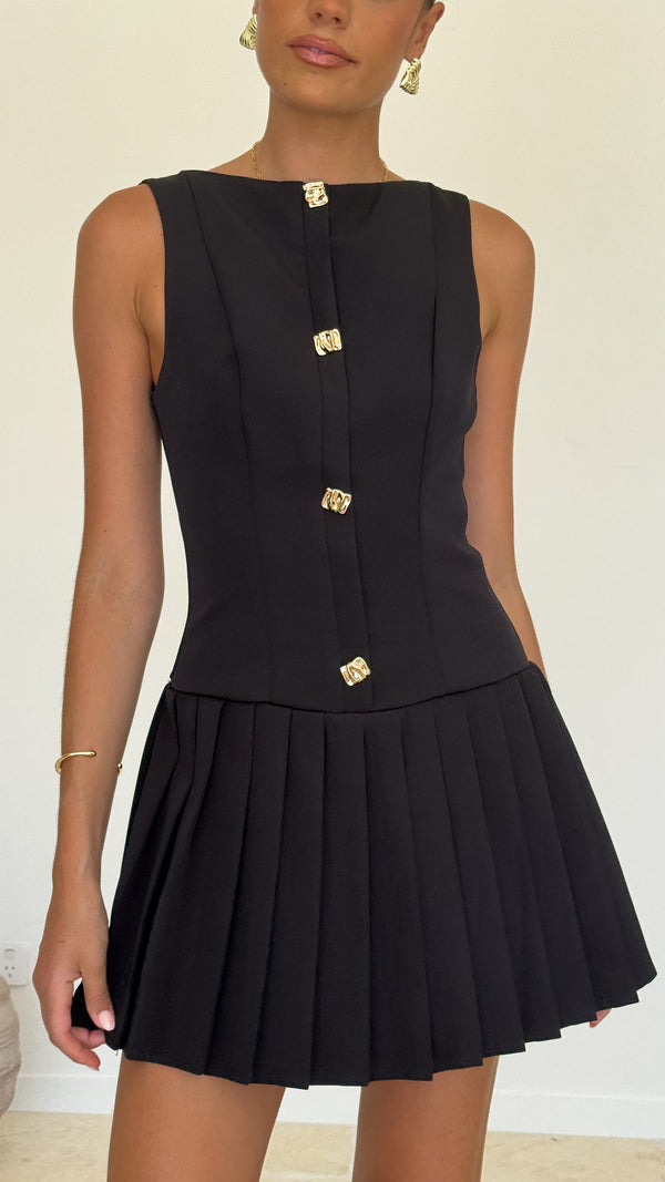 Vesperus Mini Elbise - Siyah