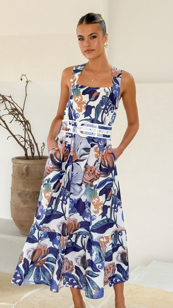 Reba Maxi Elbise - Donatella Azure